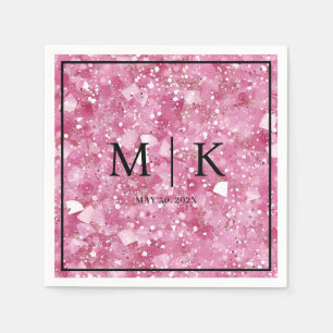 Guardanapo De Papel Mínimo e Chic Casamento com Luminosas Rosa Paste