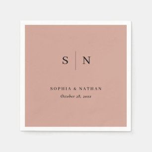 Guardanapo De Papel Mínimo e Chic   Terracotta e Casamento Negro