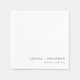 Guardanapo De Papel Mínimo Personalizado de Tendência Branca Preta Ele