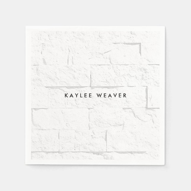 Guardanapo De Papel Mínimo sofisticado de Tijolos de Parede Profission (Frente)