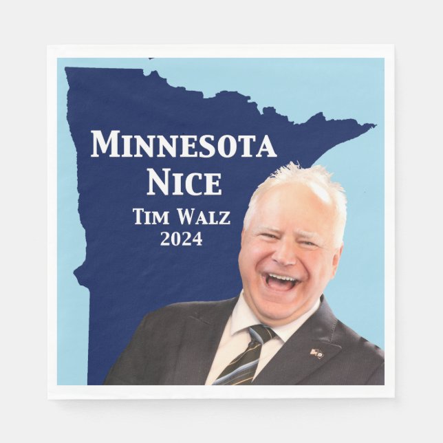 Guardanapo De Papel Minnesota Nice Tim Walz (Frente)