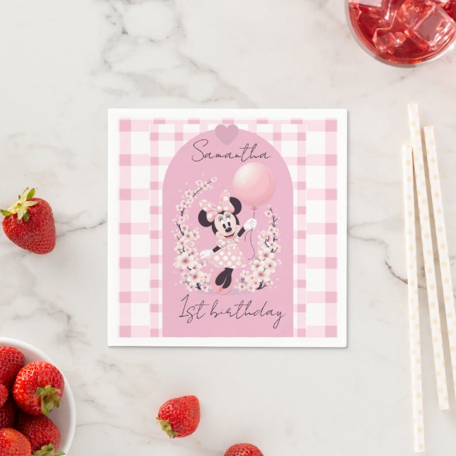 Guardanapo De Papel Minnie Mouse Editable name party napkins (Insitu)
