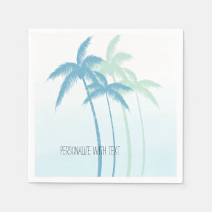 Guardanapo De Papel Mint Blue Tropical Palm Trees
