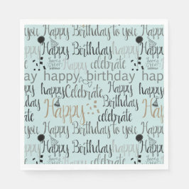 Guardanapo De Papel Mint Fun Happy Balloons Birthday