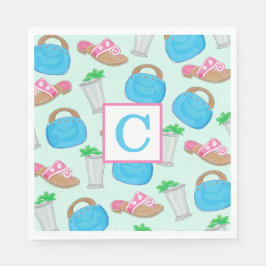 Guardanapo De Papel Mint Julep Bermuda Bag Preppy Initail Derby