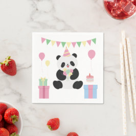 Guardanapo De Papel Mint & Pink - design de Panda