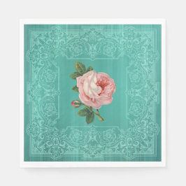 Guardanapo De Papel Mint Vintage Rosa Paper Napkins