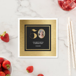 Guardanapo De Papel Minúsculo minimalista moderno brilho do ouro 50 an