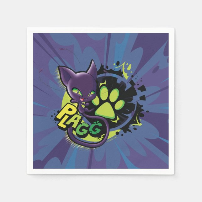 Guardanapo De Papel Miraculous Kwami Plagg (Frente)