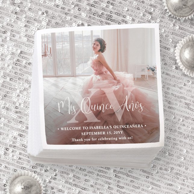 Guardanapo De Papel Mis XV Años Quinceañera Foto de 15 moderno Anivers (Criador carregado)