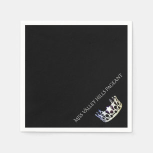 Guardanapo De Papel Miss USA Silver Crown Paper Party Napkins