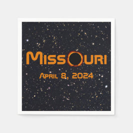 Guardanapo De Papel Missouri 2024 Eclipse Solar Total