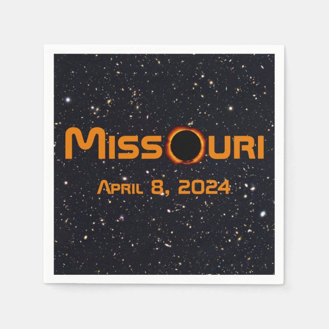 Guardanapo De Papel Missouri 2024 Eclipse Solar Total (Frente)