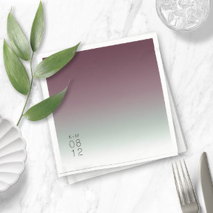 Guardanapo De Papel Mist Burgundy de Casamento Gradiente de Humor ID74