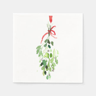 Guardanapo De Papel Misteltoe Cocktail Napkin