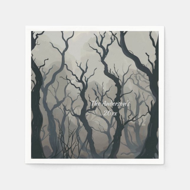 Guardanapo De Papel Misterioso Halloween Night Custom (Frente)