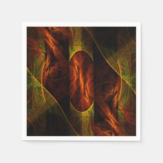 Guardanapo De Papel Mística Abstrato da selva (Frente)