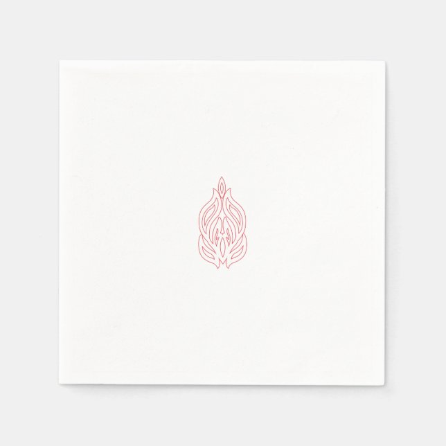 Guardanapo De Papel Misty Rosa, Flush Mahogany, Decorative Design (Frente)