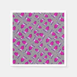 Guardanapo De Papel Mittens retro_cinza