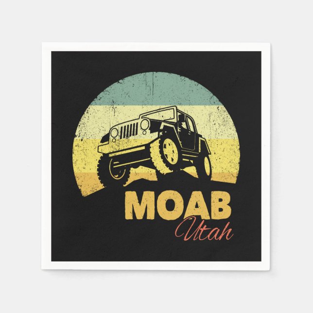 Guardanapo De Papel Moab Utah Gift para Off Roading - Utah Souvenir 4x (Frente)