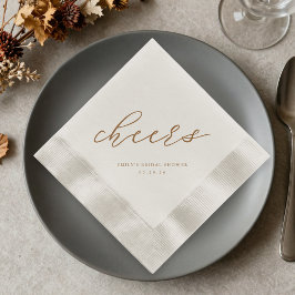 Guardanapo De Papel Mocha Mousse Bridal Shower Napkins