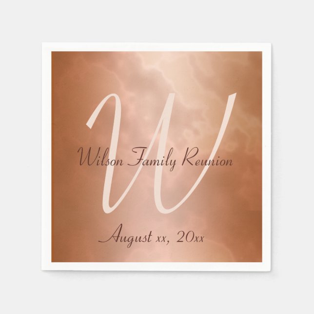 Guardanapo De Papel Mocha Rosa Marble Personalizado (Frente)