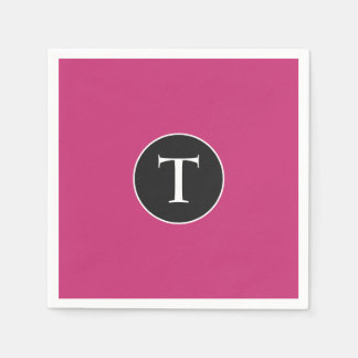 Guardanapo De Papel Mod Rosa e White Inital