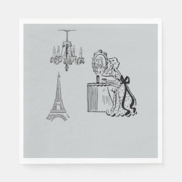 Guardanapo De Papel Moda francesa Paris Tema Party Paper Napkins