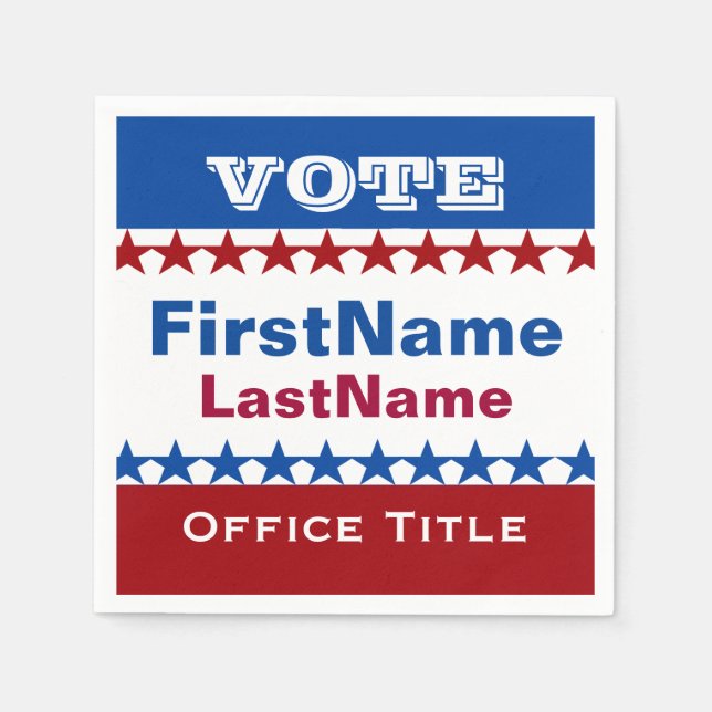 Guardanapo De Papel Modelo da Campanha Personalizada (Frente)