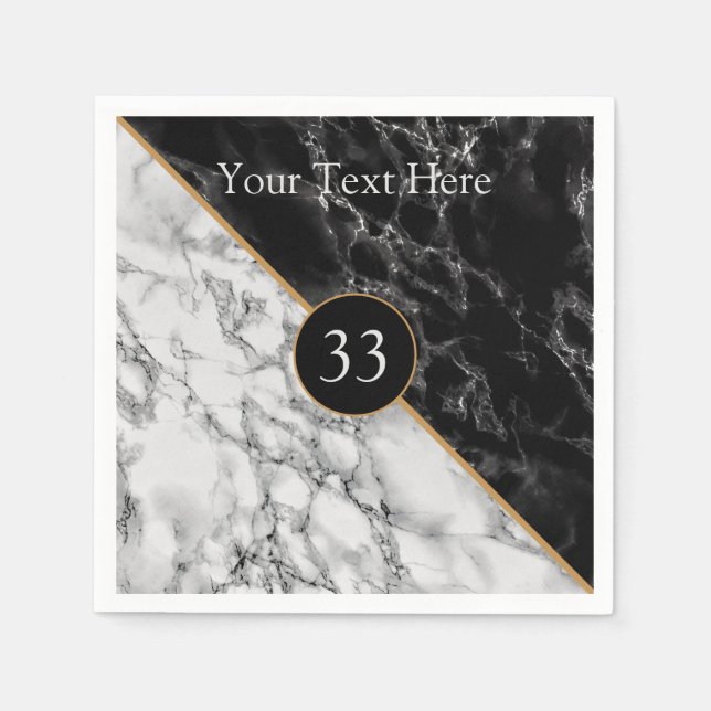 Guardanapo De Papel Modelo de Aniversário Personalizado ou Aniversário (Frente)