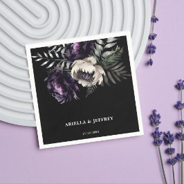 Guardanapo De Papel Modelo de casamento elegante do mano escuro