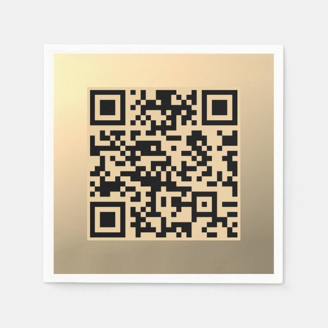 Guardanapo De Papel Modelo de código QR editável instantaneamente | Fa (Frente)