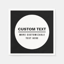 Guardanapo De Papel Modelo de texto personalizável simples e negrito