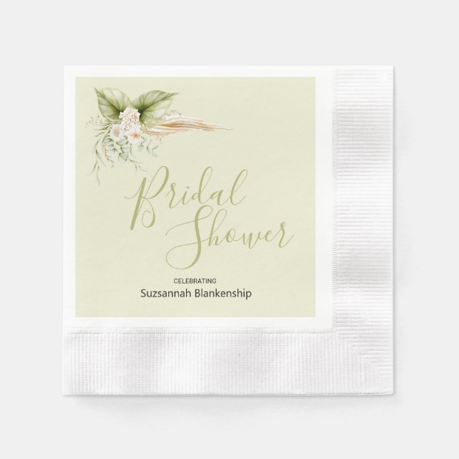 Guardanapo De Papel Modelo do canto floral Elegante (Frente)