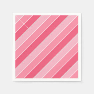 Guardanapo De Papel Modelo em Branco Listrado Rosa Vermelho Branco Mod