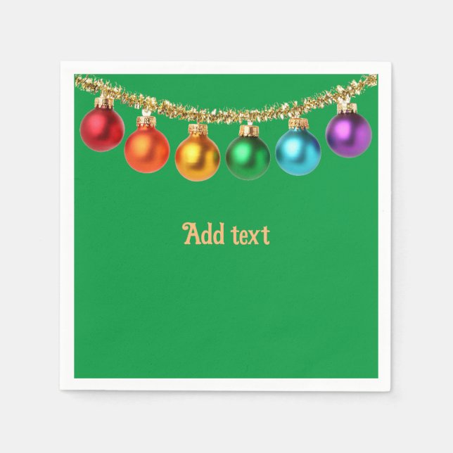 Guardanapo De Papel Modelo Ornamental de Natal Napkins (Frente)