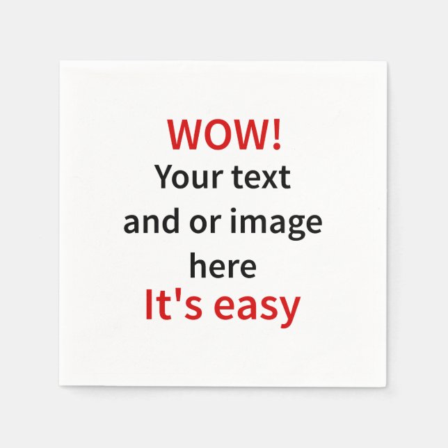 Guardanapo De Papel Modelo personalizável faça o seu (Frente)