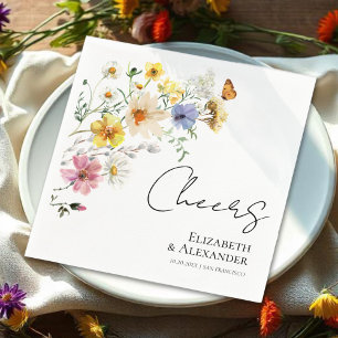 Guardanapo De Papel Modern Cheers Casamento Colorido de Boho de Flor