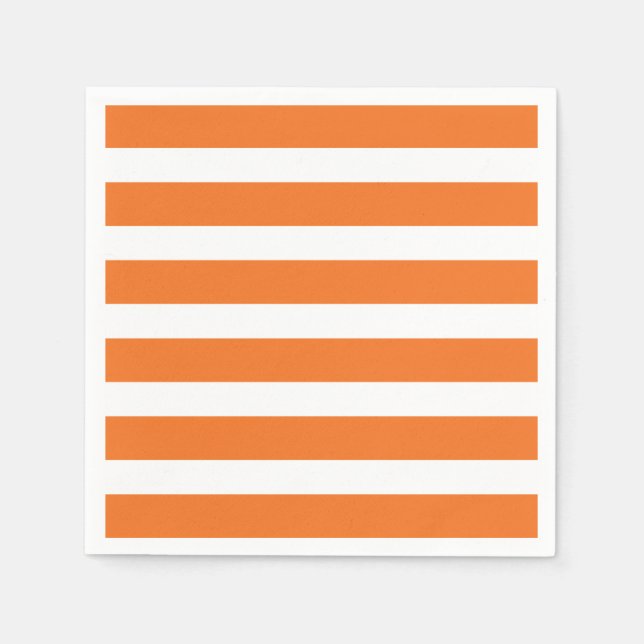 Guardanapo De Papel Modern Chic Orange Strikins Partido Napkins (Frente)