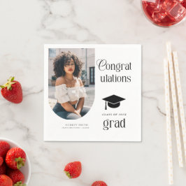 Guardanapo De Papel Modern Congratulations Grad Photo Graduation Arch