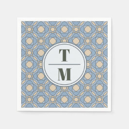 Guardanapo De Papel Modern Dusty Blue Art Deco Wedding Paper Napkins