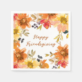 Guardanapo De Papel Modern Floral Friendsgiving 