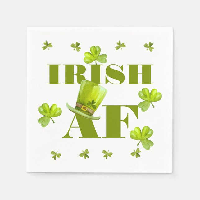 Guardanapo De Papel Modern Funny IRISH AF (Frente)