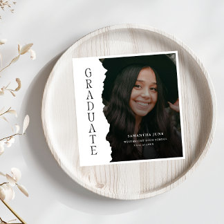 Guardanapo De Papel Modern Graduate Photo Magazine Graduation Sign