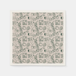 Guardanapo De Papel Modern Millennial Dad Doodle Pattern Father's Day
