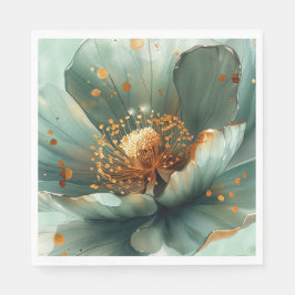 Guardanapo De Papel Modern Minimalis Emerald and White Wedding Napkins