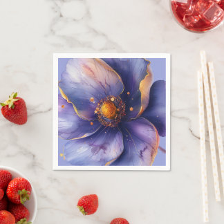 Guardanapo De Papel Modern Minimalist Gold and Purple Wedding 