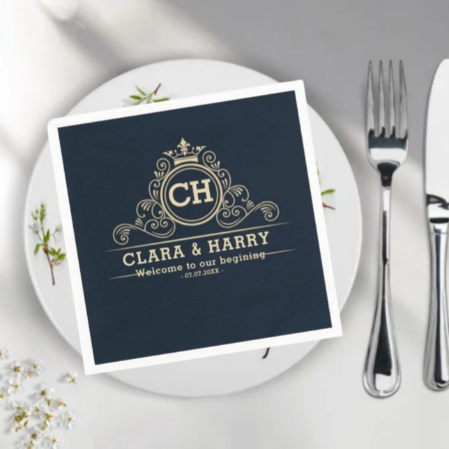 Guardanapo De Papel Modern minimalist luxury champagne champagne gold (Criador carregado)