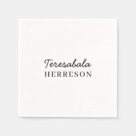 Guardanapo De Papel Modern Neutral Monogram Design