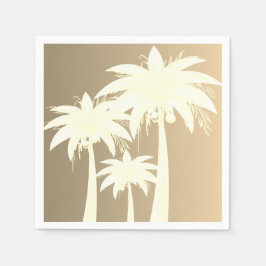 Guardanapo De Papel Modern Palm Tree Coaster Beige Sand Beach Summer